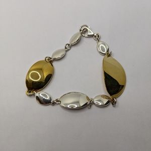 RLM studio two tone 925 sterling silver chain bracelet
